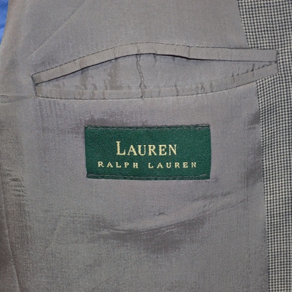 Ralph Lauren 44L Sport Coat Blazer Suit Jacket Gra - Picture 7 of 8